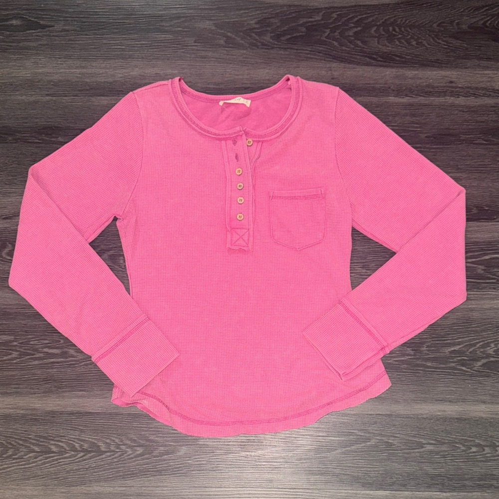 Women's Pink Long Sleeve Top